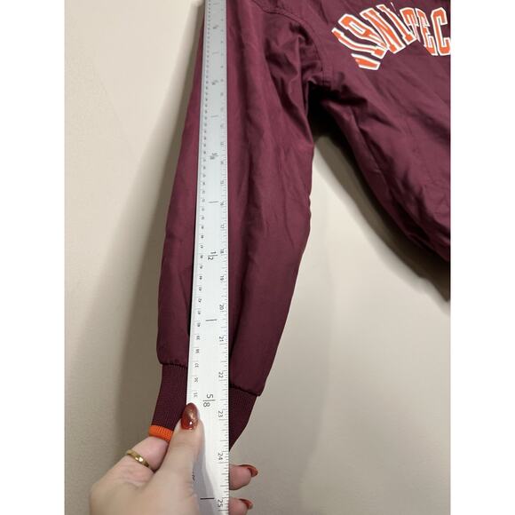 Virginia Tech Hokies Pullover Windbreaker Jacket Men's Size Medium Red Oak VTG - Picture 8 of 10